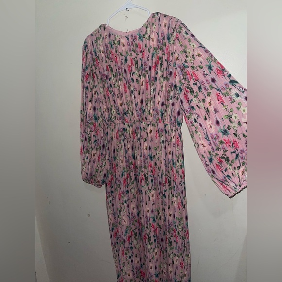 Sara Navon Floral  Pleated  Boho Maxi Dress - Picture 8 of 12